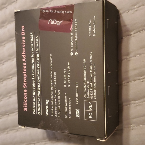 Niidor Fabric Adhesive Bra - Picture 4 of 4